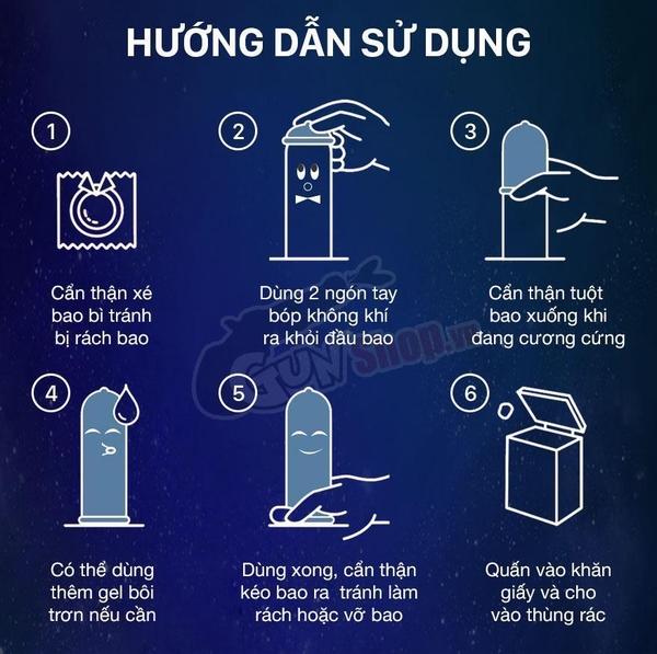 Hướng dẫn sử dụng bao cao su Storm 7 bi