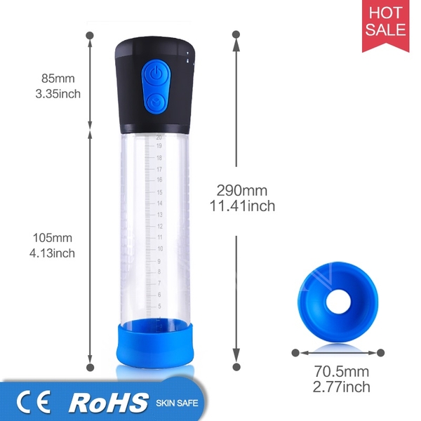 Kích thước máy tập tự động Penis Pump